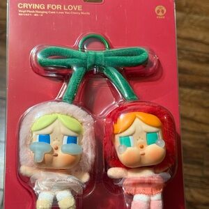 Authentic Cry Baby Crying for Love Plush Hanging Toy Set - Red and Green